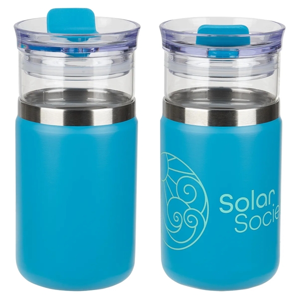 Medium Light Blue color option for Tamari 12 Oz Glass Tumbler & Vacuum Insulated Cooler