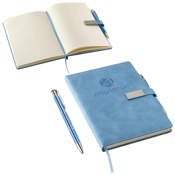 Light Blue color option for Thesis Hardcover Journal With Magnetic Closure & Pen