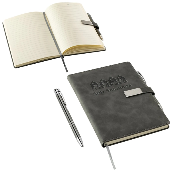 Medium Gray color option for Thesis Hardcover Journal With Magnetic Closure & Pen