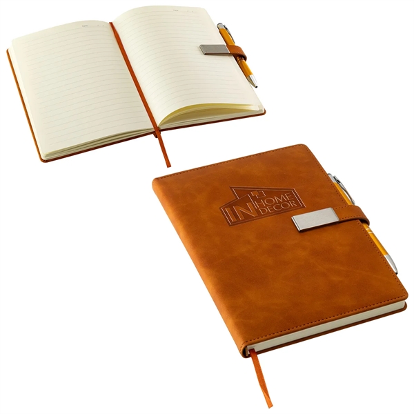 Medium Orange color option for Thesis Hardcover Journal With Magnetic Closure & Pen