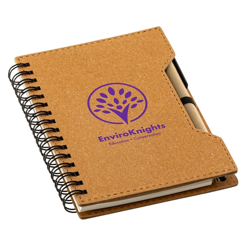 Photo of Agenda Recycled Spiral Notebook With Sticky Notes & Pen
