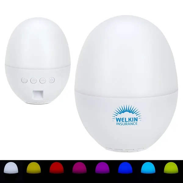 Medium White color option for Audio Dome Lighted Wireless Speaker With White Noise Sounds