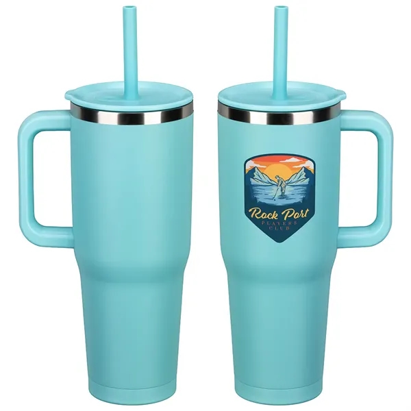 Medium Light Blue color option for Senso® Summit 40 Oz Insulated Stainless Steel Travel Mug Wi