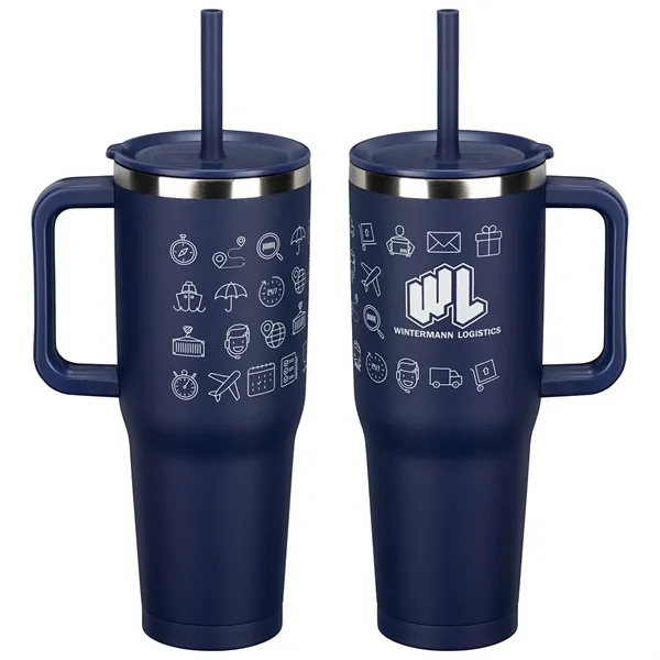 Medium Navy Blue color option for Senso® Summit 40 Oz Insulated Stainless Steel Travel Mug Wi