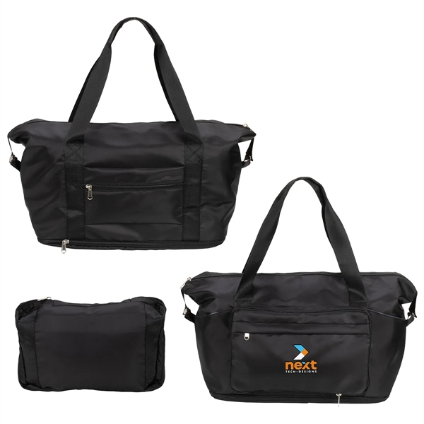 Medium Black color option for Caravan Expandable Polyester Travel Tote