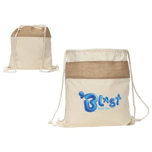 Photo of Savanna Jute & Recycled Cotton Drawstring Backpack