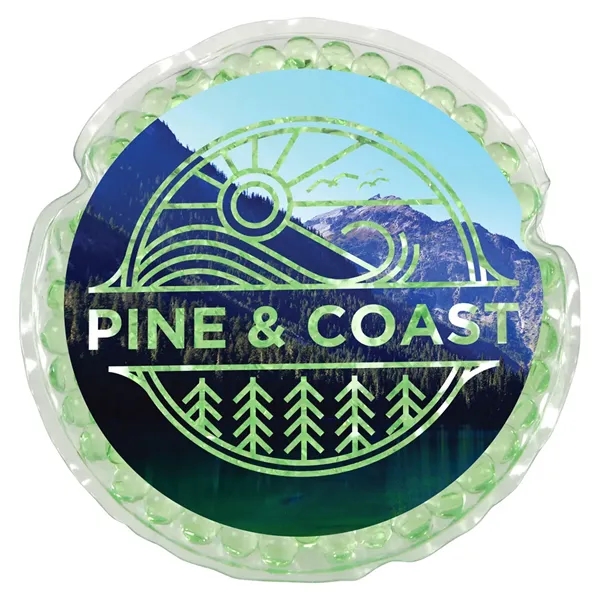 Clear Green color option for Full Color Round Aqua Pearls™ Hot/Cold Pack