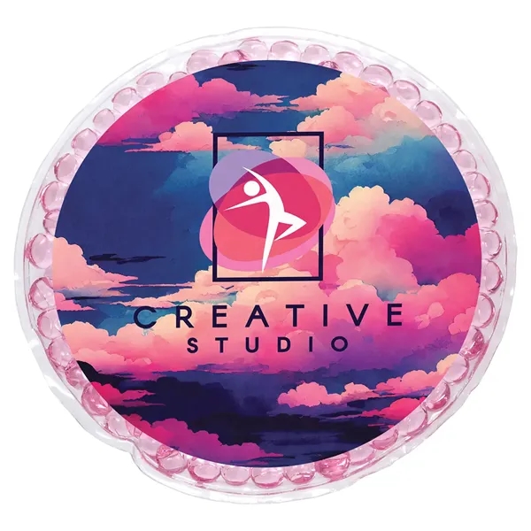 Clear Pink color option for Full Color Round Aqua Pearls™ Hot/Cold Pack