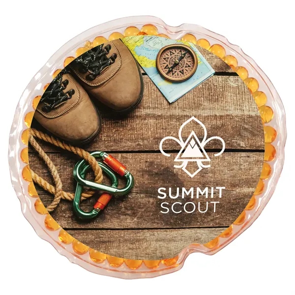 Medium Orange color option for Full Color Round Aqua Pearls™ Hot/Cold Pack