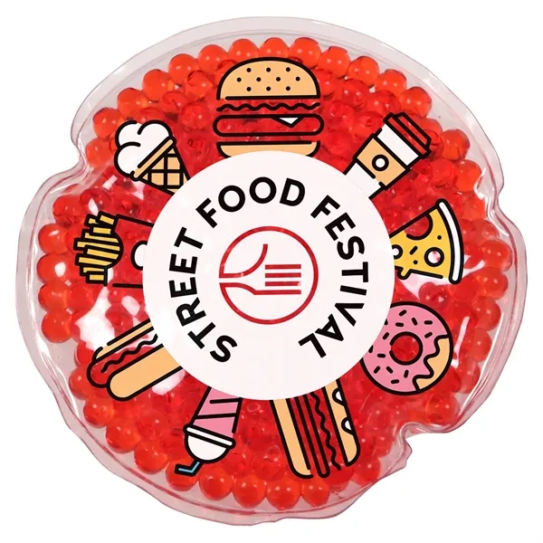 Medium Red color option for Full Color Round Aqua Pearls™ Hot/Cold Pack