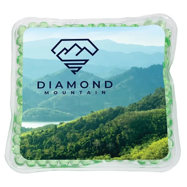 Clear Green color option for Full Color Square Aqua Pearls™ Hot/Cold Pack