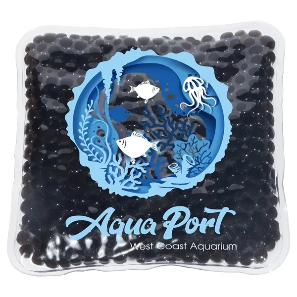 Dark Black color option for Full Color Square Aqua Pearls™ Hot/Cold Pack