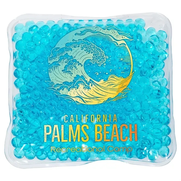 Light Blue color option for Full Color Square Aqua Pearls™ Hot/Cold Pack