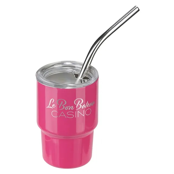 Medium Pink color option for Mini Belmont 3 Oz Double Wall Stainless Steel Tumbler With S