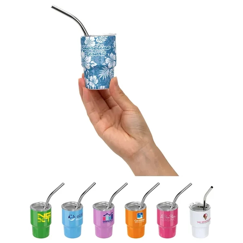 Main photo of Mini Belmont 3 Oz Double Wall Stainless Steel Tumbler With S