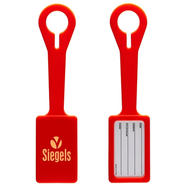 Medium Red color option for Silicone Luggage Tag