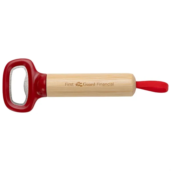 Medium Red color option for Pop Top Bamboo Bottle Opener