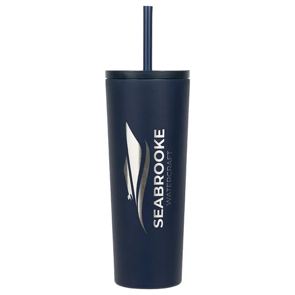 Medium Navy Blue color option for Bradford 24 Oz Vacuum Insulated Stainless Steel Tumbler With