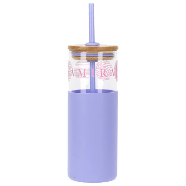 Medium Purple color option for Stirling 18 Oz Glass Tumbler With Silicone Sleeve & Pp Straw