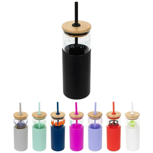 Photo of Stirling 18 Oz Glass Tumbler With Silicone Sleeve & Pp Straw