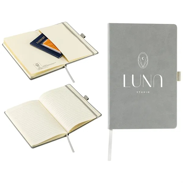 Medium Gray color option for Elan Hardcover Journal With Pen Loop And Inner Pocket