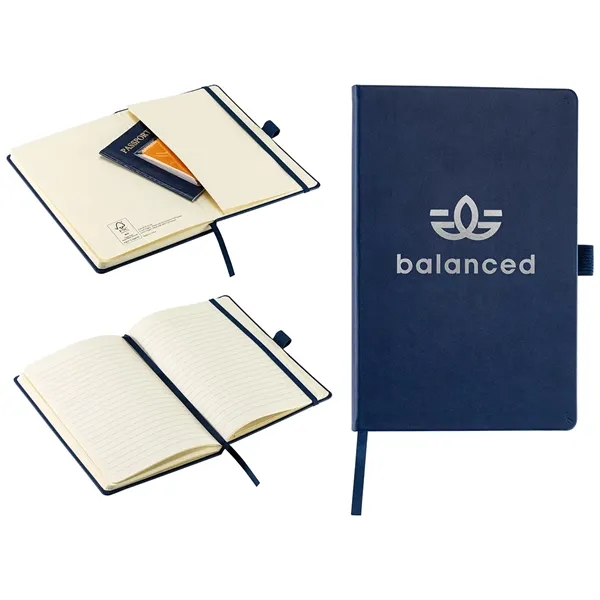 Medium Navy Blue color option for Elan Hardcover Journal With Pen Loop And Inner Pocket