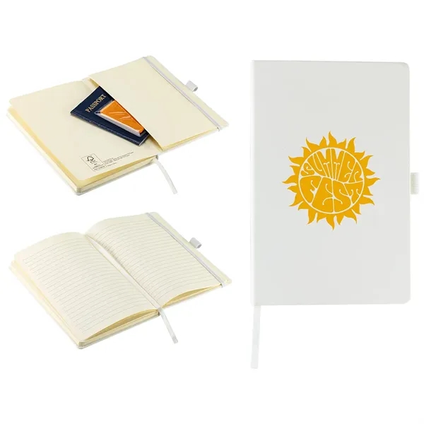 Medium White color option for Elan Hardcover Journal With Pen Loop And Inner Pocket