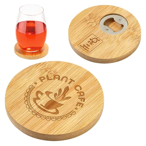 Photo of Bamboo Coaster With Bottle Opener
