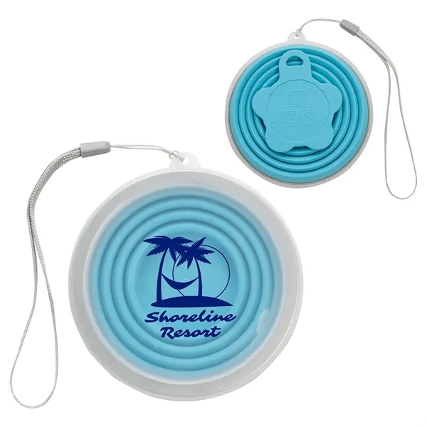 Light Blue color option for Groove 9 Oz Collapsible Silicone Cup With Lid