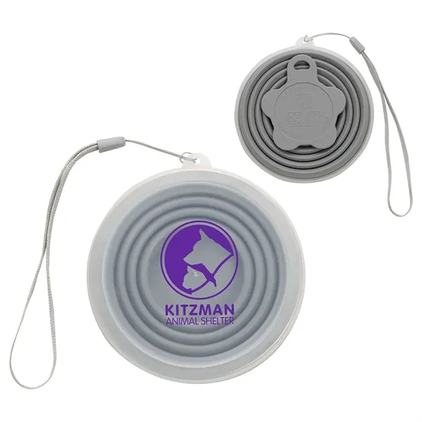 Light Gray color option for Groove 9 Oz Collapsible Silicone Cup With Lid