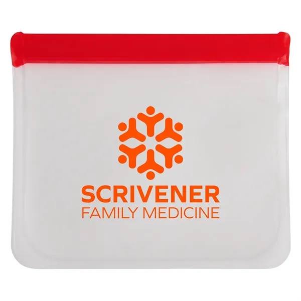 Medium Red color option for Sunflower Peva Zip Closure Utility Bag