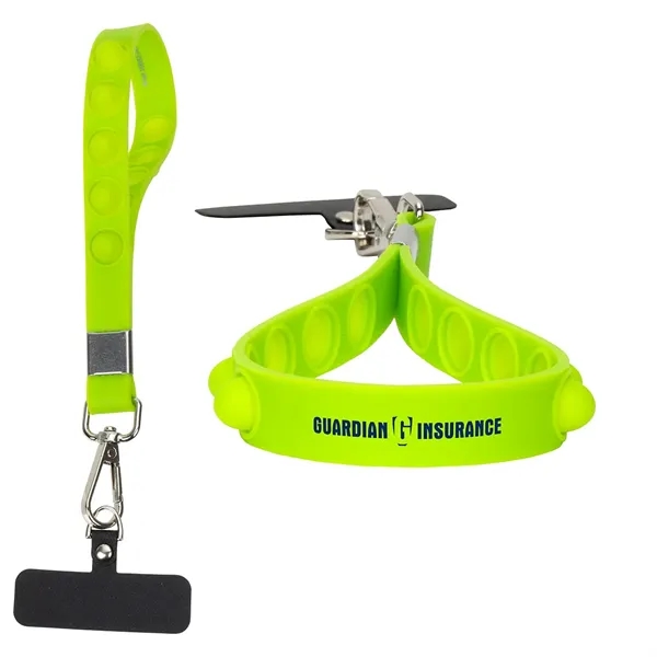 Light Green color option for 2 In 1 Push Pop Stress Reliever Phone And Keychain Wristlet
