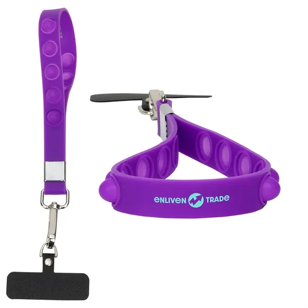 Medium Purple color option for 2 In 1 Push Pop Stress Reliever Phone And Keychain Wristlet