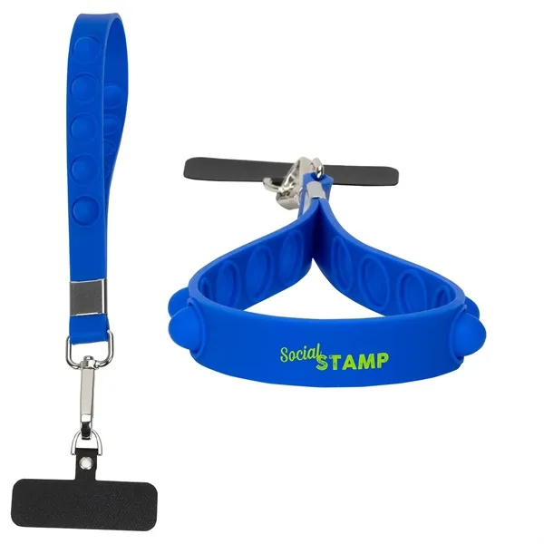 Medium Royal Blue color option for 2 In 1 Push Pop Stress Reliever Phone And Keychain Wristlet