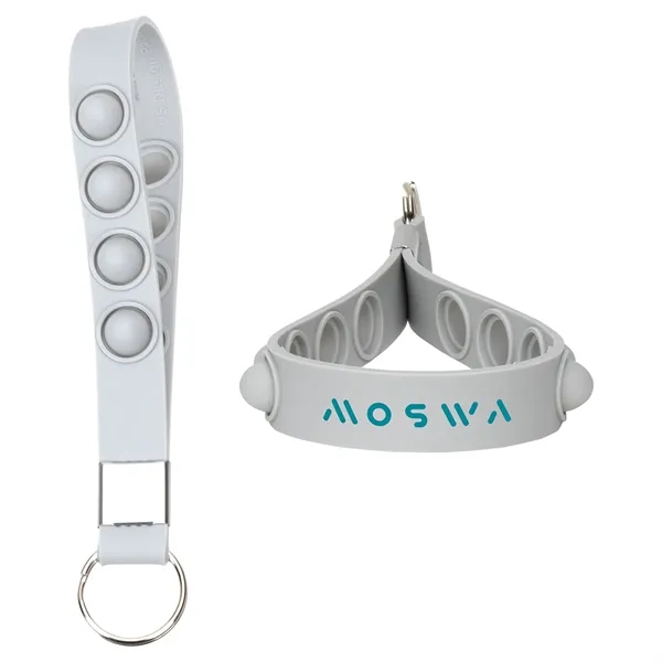 Medium Gray color option for Push Pop Stress Reliever Keychain