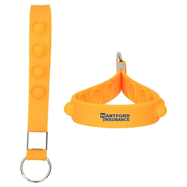 Medium Orange color option for Push Pop Stress Reliever Keychain