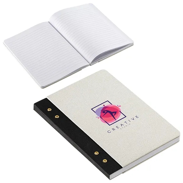 Medium White color option for Executive Fsc® Journal With Textured Grommet Spine