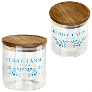 Photo of Corsica 22 Oz Glass Canister With Acacia Lid