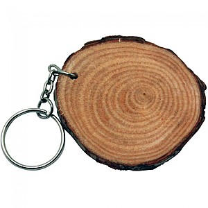 Photo of Natural Wood With Rings Keyring
