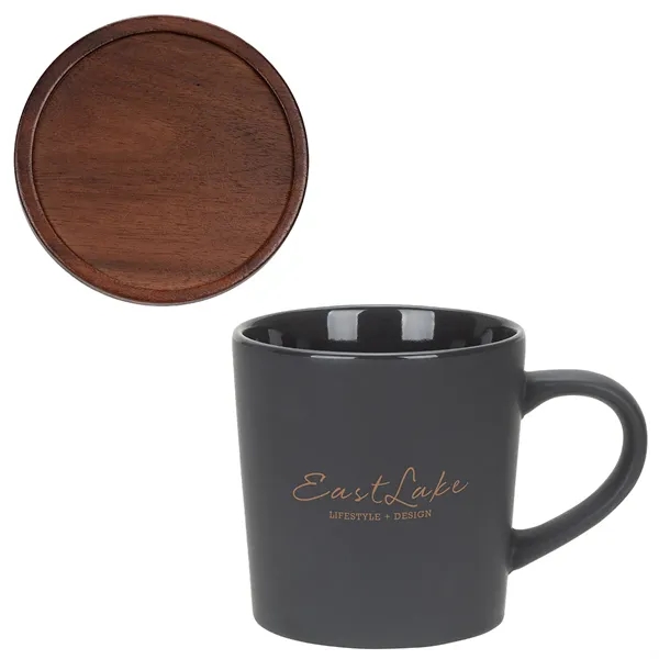 Medium Gray color option for Circo 16 Oz Ceramic Mug With Wooden Lid
