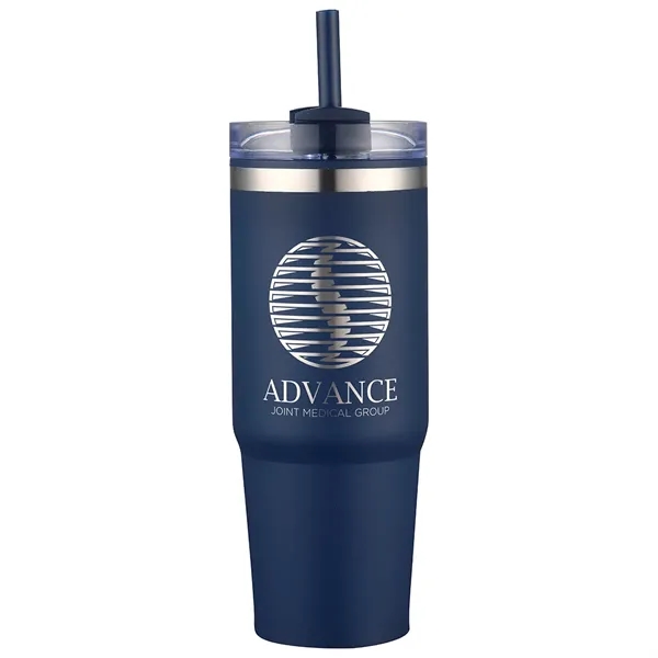 Medium Navy Blue color option for Monza 30 Oz Stainless Steel/Polypropylene Tumbler