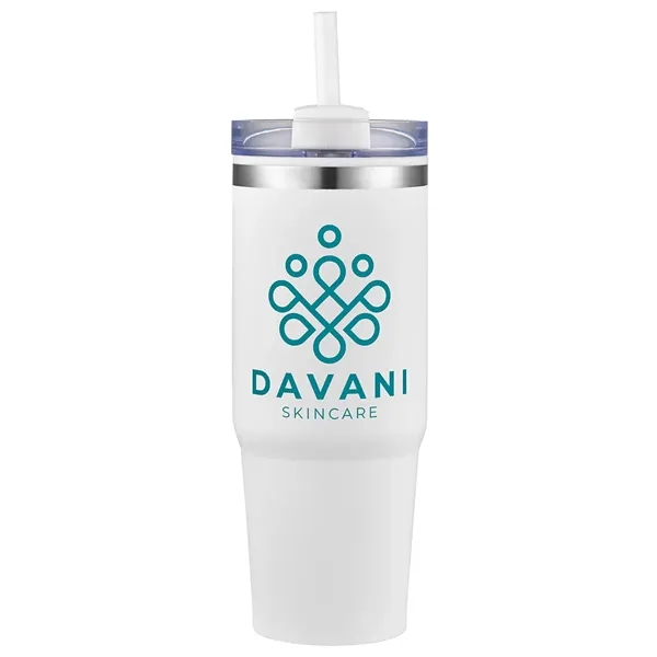 Medium White color option for Monza 30 Oz Stainless Steel/Polypropylene Tumbler