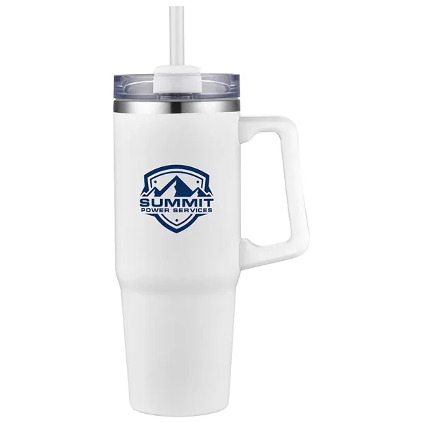 Medium White color option for Milo 30 Oz Vacuum Insulated Stainless Steel Mug With Straw