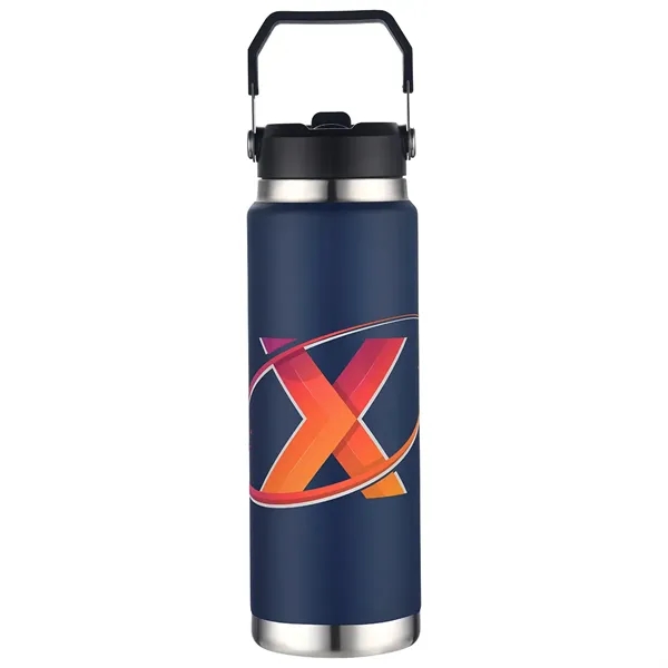 Medium Navy Blue color option for Senago 30 Oz Vacuum Insulated Stainless Steel Bottle With Bu