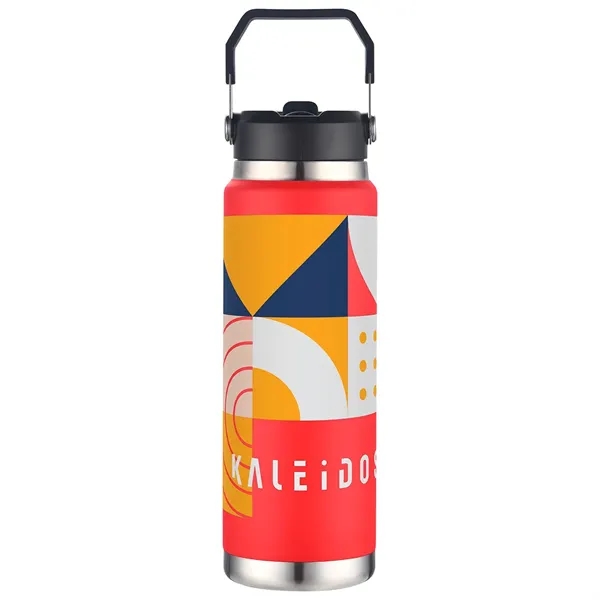 Medium Red color option for Senago 30 Oz Vacuum Insulated Stainless Steel Bottle With Bu