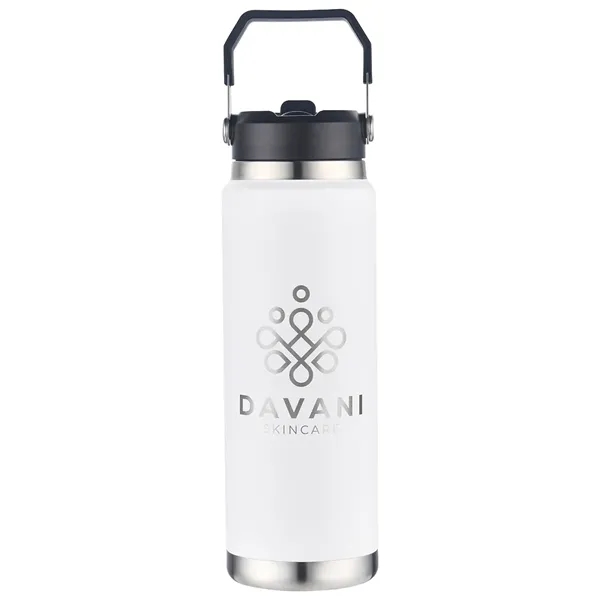 Medium White color option for Senago 30 Oz Vacuum Insulated Stainless Steel Bottle With Bu
