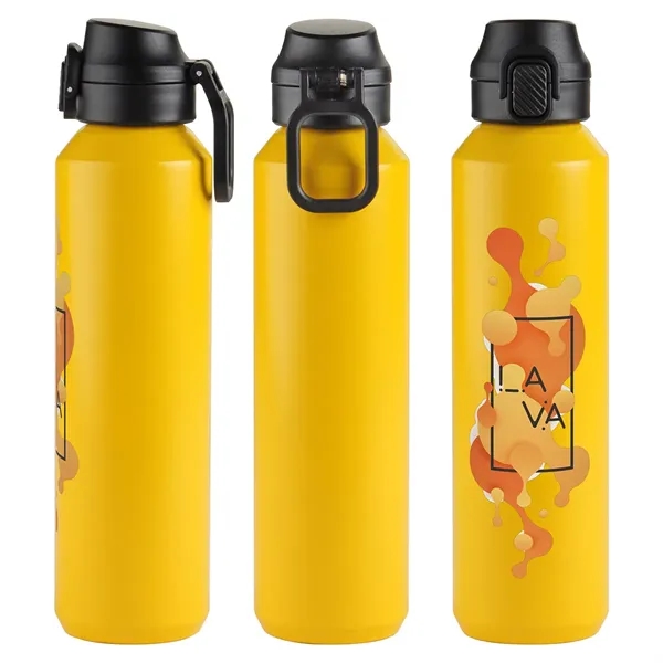 Medium Yellow color option for Nexus 27 Oz Recycled Aluminum Bottle With Flip Top Lid And C