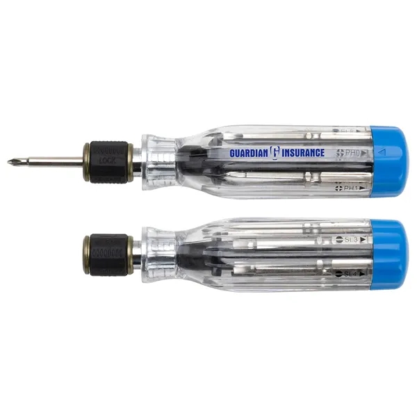 Blue/Clear color option for Best Buddy Tools® 6 In 1 Quick Release Screwdriver