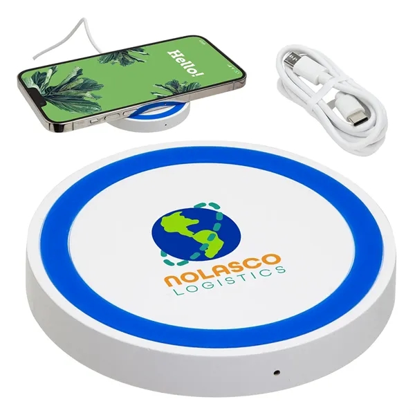 White W/Blue Accent color option for Power Disc 15 W Wireless Charger