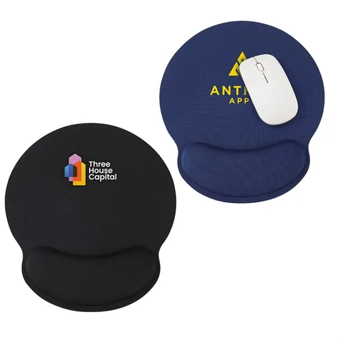 Main photo of Crest Non Slip Mouse Pad With Foam Wrist Rest